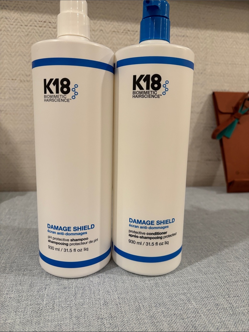 Damage Shield Shampoo & Conditioner Set - White and Blue